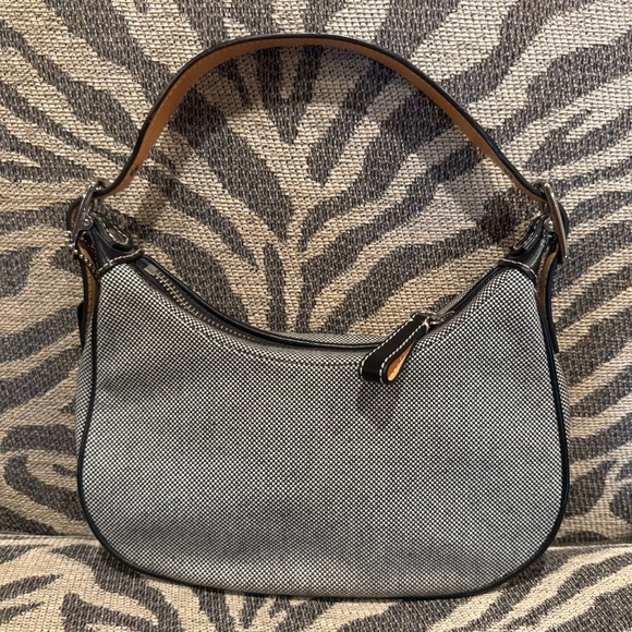 Vintage Coach Tweed Mini Hand Bag Black & White - Picture 2 of 6